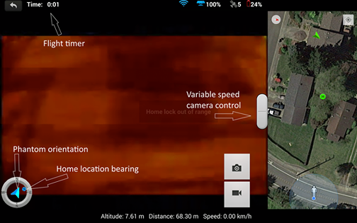DJI Ultimate Flight video feed screen
